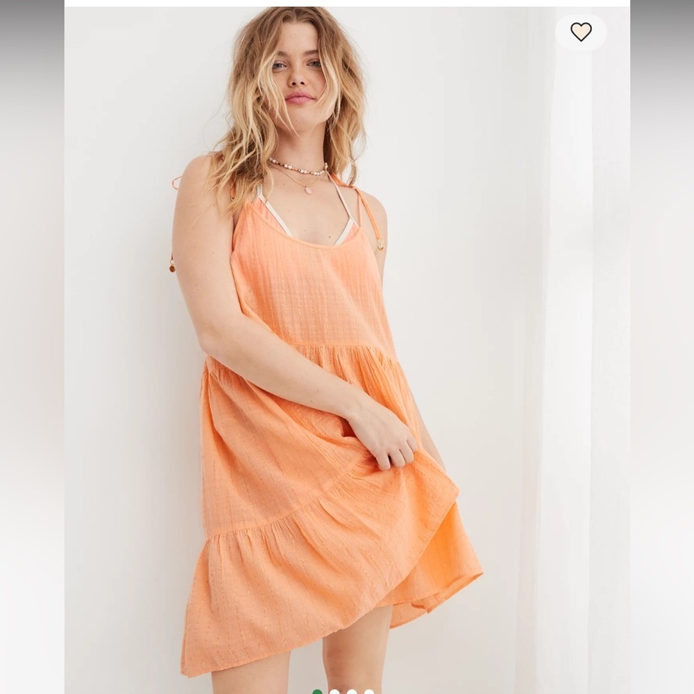 Aerie Magic Hour Coverup Dress Orange
